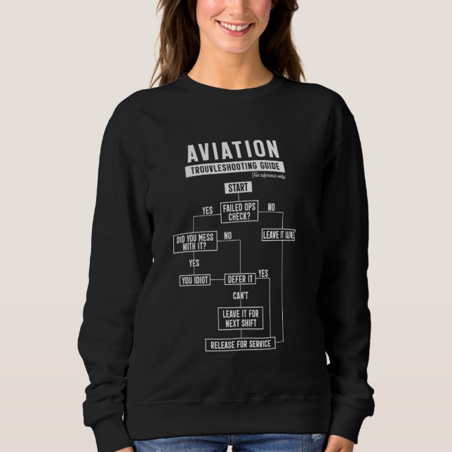 Captain First Officer Pilot Night Runway Vision Co Sweatshirt (Front)