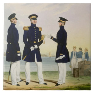 Captain, Flag Officer and Commander (Undress) plat Ceramic Tile