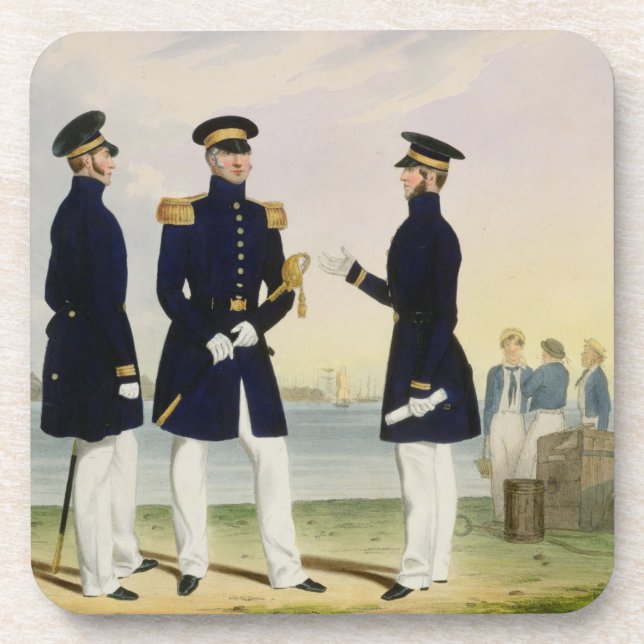 Captain, Flag Officer and Commander (Undress) plat Coaster (Front)