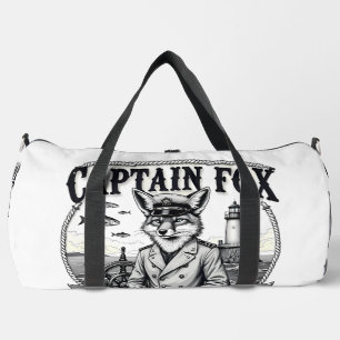 Captain Fox Guardian of Seas Nautical Design Duffle Bag