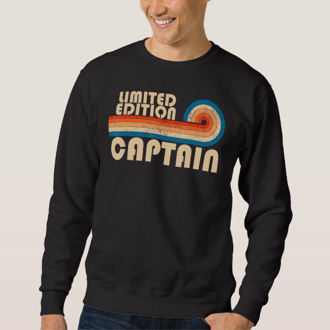 CAPTAIN Funny Job Title Profession Birthday Worker Sweatshirt (Front)