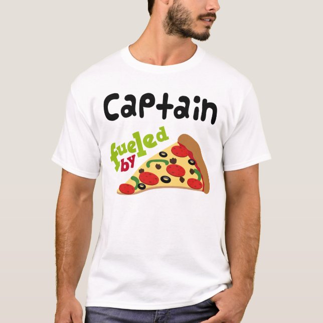Captain (Funny) Pizza T Shirt (Front)
