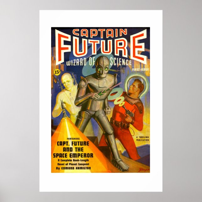 Captain Future pulp cover poster (Front)