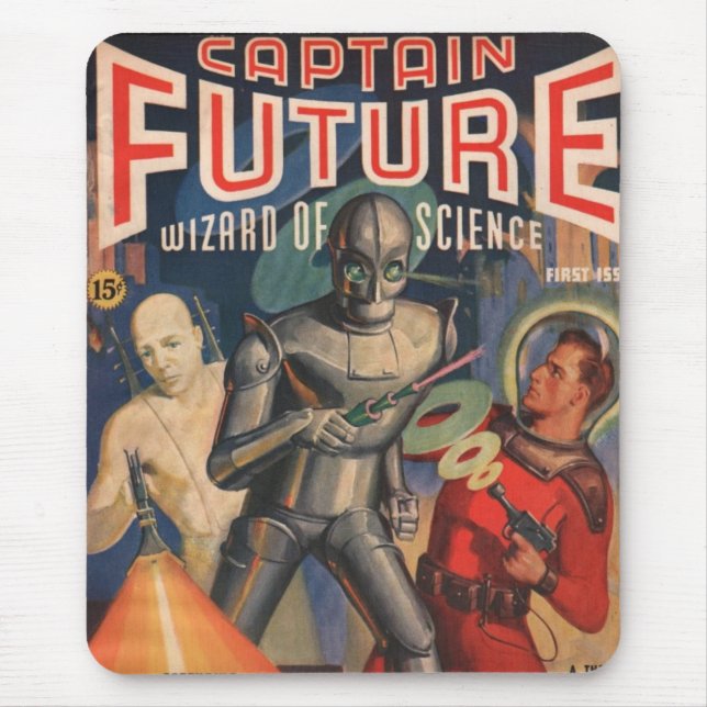 Captain Future, Wizard of Science Pulp first Issue Mouse Pad (Front)