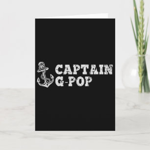 Captain G-pop Sailing Boating Vintage Boat Anchor Card