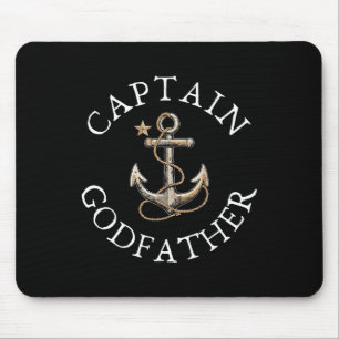 Captain Godfather Boat Sailing Boating Vintage Anc Mouse Pad