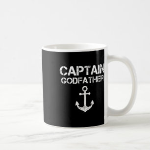 Captain Godfather Pontoon Lake Sailor Fishing Boat Coffee Mug