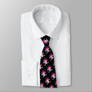 Captain Grace, Pirate fashion, Black Pirates flag Tie