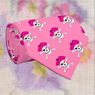 Captain Grace, Pirate fashion, Pink Pirates flag Tie