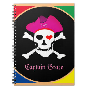 Captain "Grace" & Pirates - Treasure Island /Girls Notebook