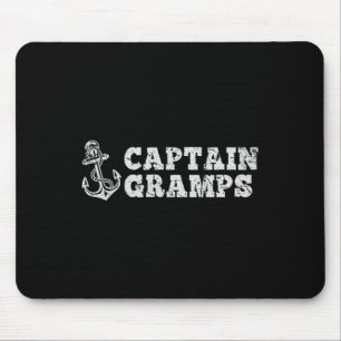 Captain Gramps Sailing Boating Vintage Boat Anchor Mouse Pad