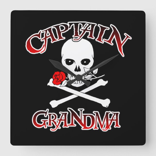 Captain Grandma Wall Clock (Front)