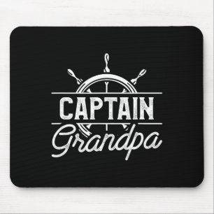Captain Grandpa Funny Boating Sailing Quote For Gr Mouse Pad