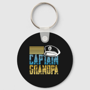 Captain Grandpa - Sailing Captain Hat - Boat Lover Key Ring