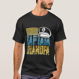 Captain Grandpa - Sailing Captain Hat - Boat Lover T-Shirt