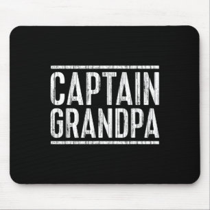 Captain Grandpa Shirt Men Fathers Day Boating Mouse Pad