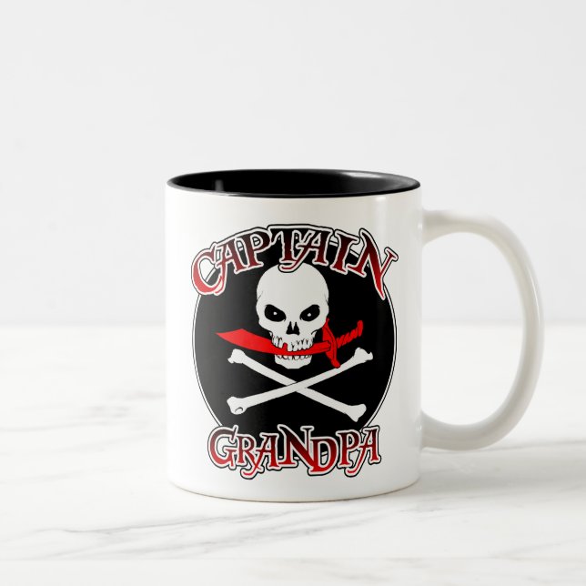 Captain Grandpa Two-Tone Coffee Mug (Right)
