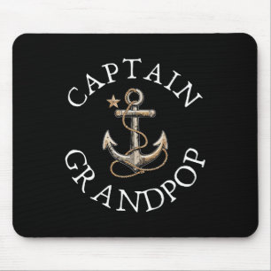Captain Grandpop Boat Sailing Boating Vintage Anch Mouse Pad
