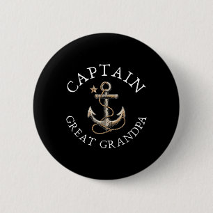 Captain Great Grandpa Boat Sailing Boating Vintage 6 Cm Round Badge
