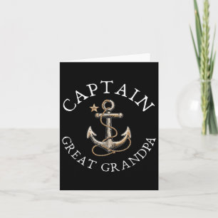 Captain Great Grandpa Boat Sailing Boating Vintage Card