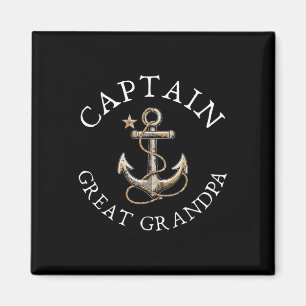 Captain Great Grandpa Boat Sailing Boating Vintage Magnet