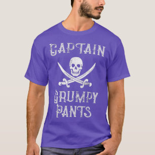 Captain Grumpy Pants Personalised Pirate Pontoon T-Shirt