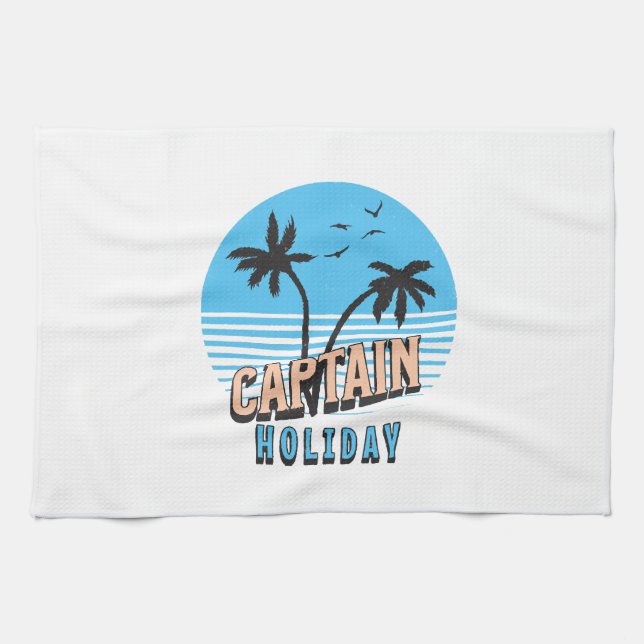 Captain Holiday Tea Towel (Horizontal)