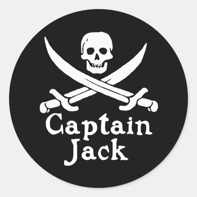 Captain Jack Classic Round Sticker (Front)