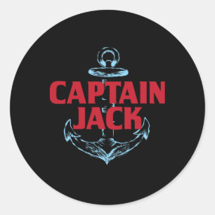 Captain Jack Personalised Name Custom Nickname Boa Classic Round Sticker