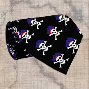 Captain Jack, Pirate fashion, Black Pirates flag Tie