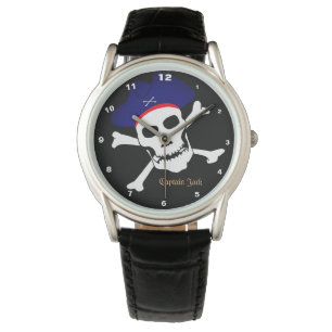 Captain Jack & Pirates Flag, Skull / Boat fashion Watch