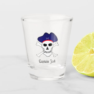 Captain Jack & Pirates Flag, Skull / Party drinks  Shot Glass
