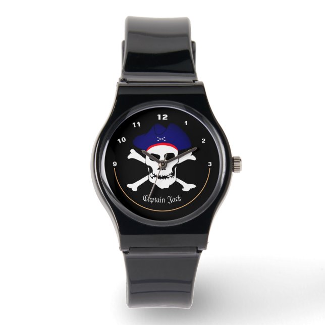 Captain Jack, Pirates Flag watch, Skull /Boating Watch (Front)
