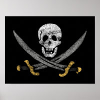 Captain Jack Rackham's Jolly Roger Pirate Flag