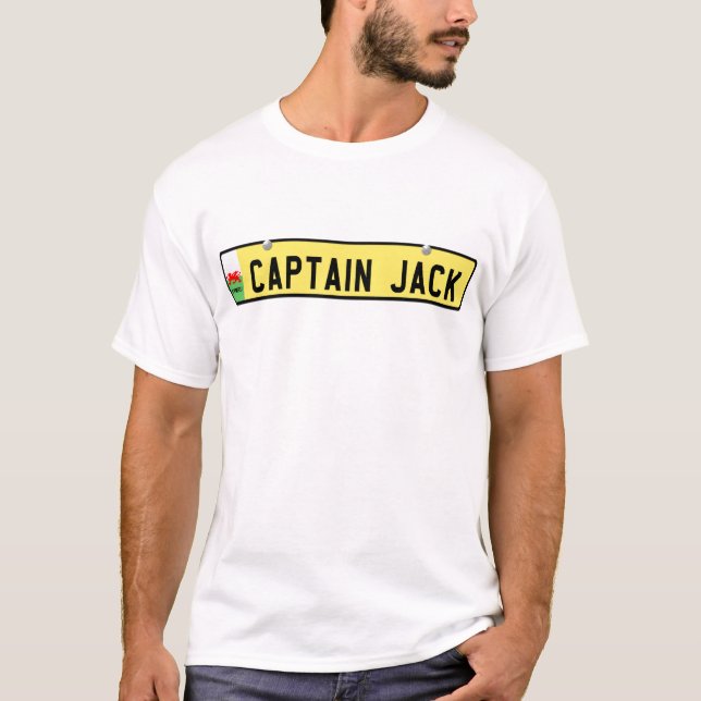 Captain Jack - Welsh license plate T-Shirt (Front)