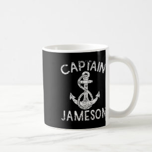 Captain Jameson Yacht Anchor Boat Ship Boating Coffee Mug