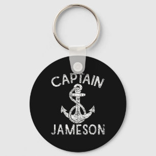 Captain Jameson Yacht Anchor Boat Ship Boating Key Ring