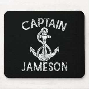 Captain Jameson Yacht Anchor Boat Ship Boating Mouse Pad