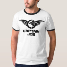 Captain Joe Men's Basic Ringer Monochrome T-shirt
