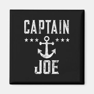 Captain Joe - Retro Personalised Nautical Boating Magnet
