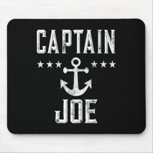 Captain Joe - Retro Personalised Nautical Boating Mouse Pad