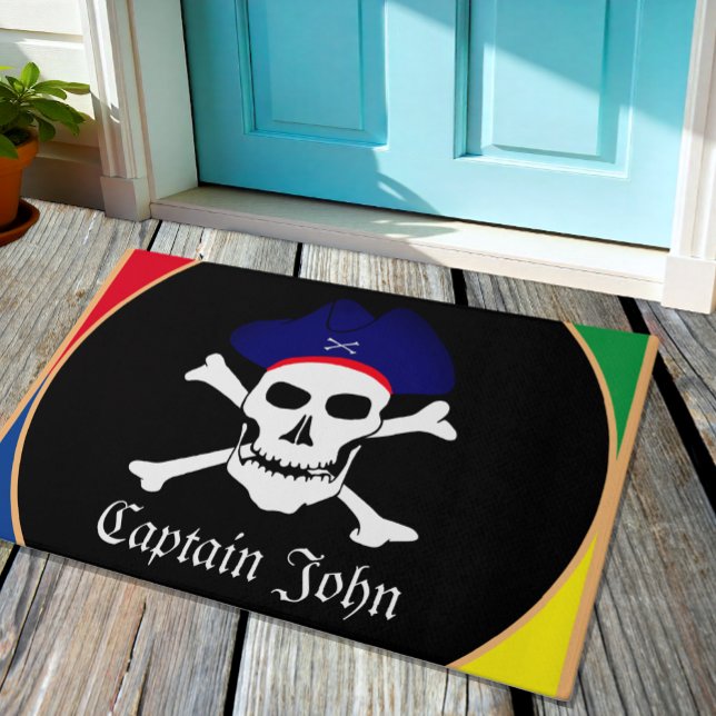 Captain John - Pirate house mat, Pirates flag Doormat (Creator Uploaded)