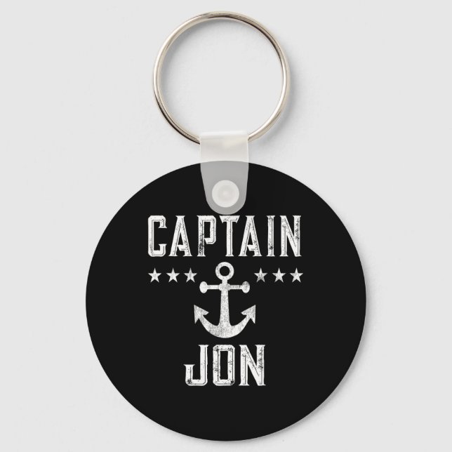 Captain Jon Boating Gift For Boat Lovers  Key Ring (Front)