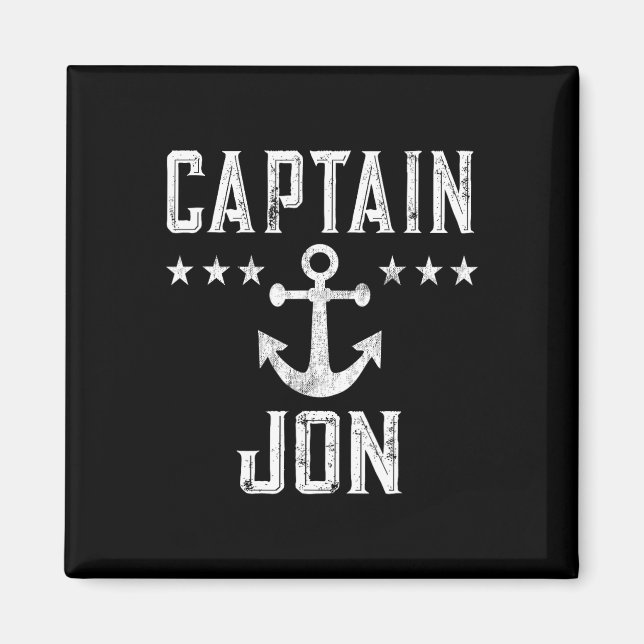 Captain Jon Boating Gift For Boat Lovers  Magnet (Front)