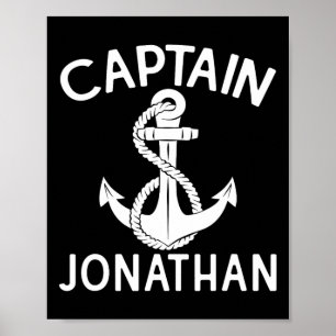 Captain Jonathan Boat Anchor Yacht Boating Ship Poster