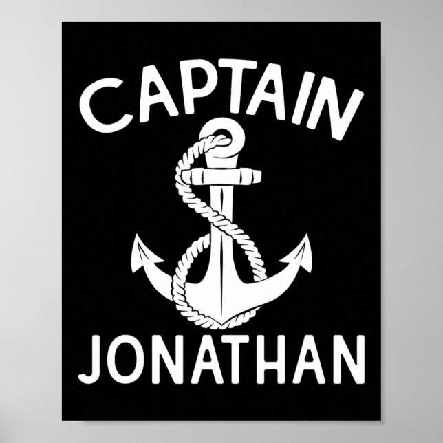 Captain Jonathan Boat Anchor Yacht Boating Ship  Poster (Front)