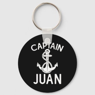 Captain Juan Ship Boat Boating Yacht Anchor Key Ring