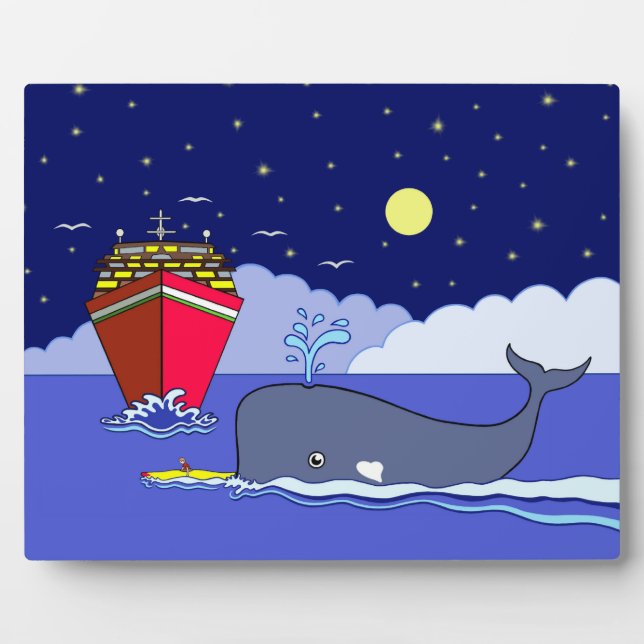 Captain Kayak Saved by Whale Plaque (Front)