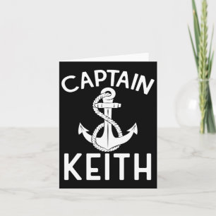 Captain Keith Boat Ship Anchor Boating Yacht Card