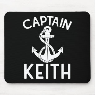 Captain Keith Boat Ship Anchor Boating Yacht Mouse Pad